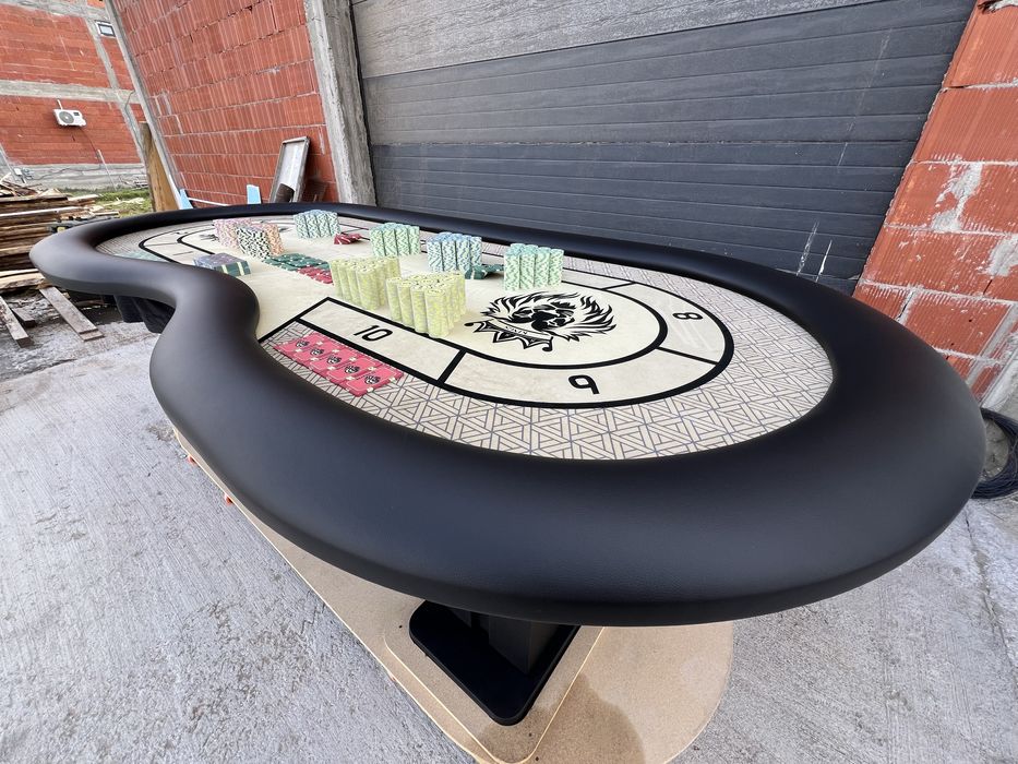 Masa poker intrare dealer profesionala CustomTables.eu Jetoane Poker