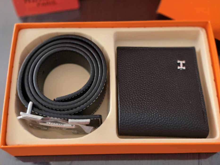 Комплект колан и портфейл