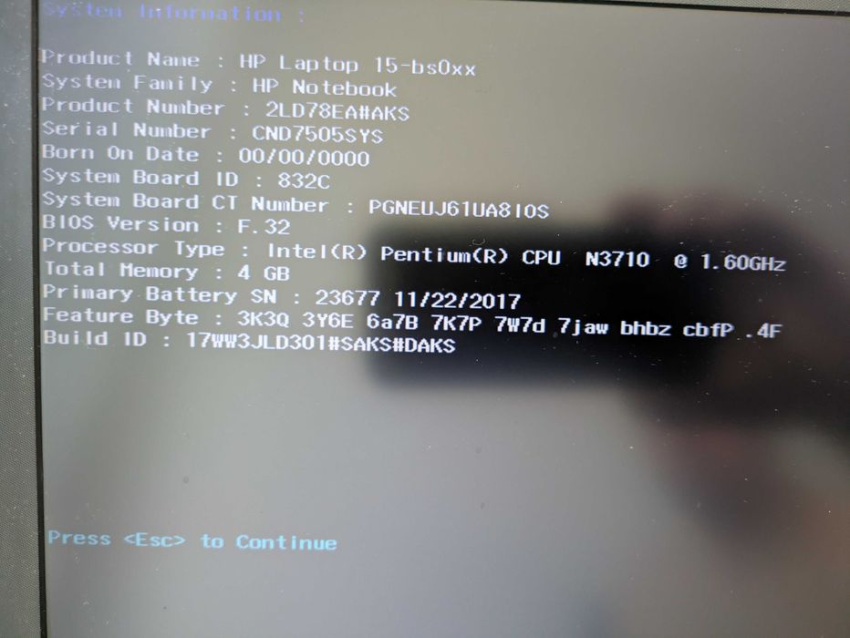 HP Notebook - 15-bs035nu