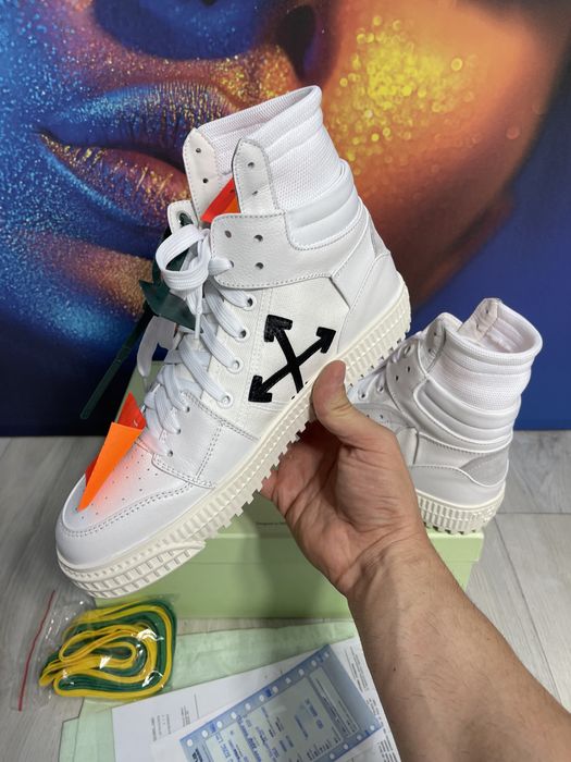 Adidasi Off White 3.0 Court Premium piele naturala