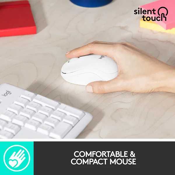 Kit Mouse si Tastatura wireless Logitech MK295 silent cod 920-009824 culoare alb garantie nou Sigilat