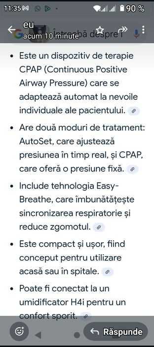 vând aparat , tratament apnee resmed