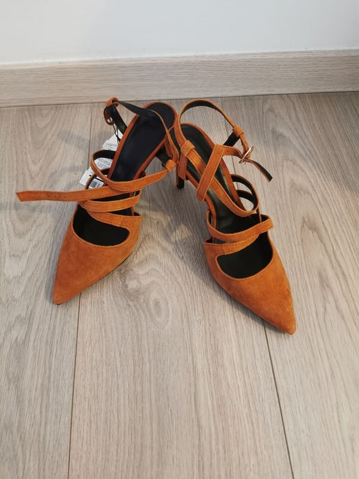 Pantofi Mango, piele intoarsa, mas 36