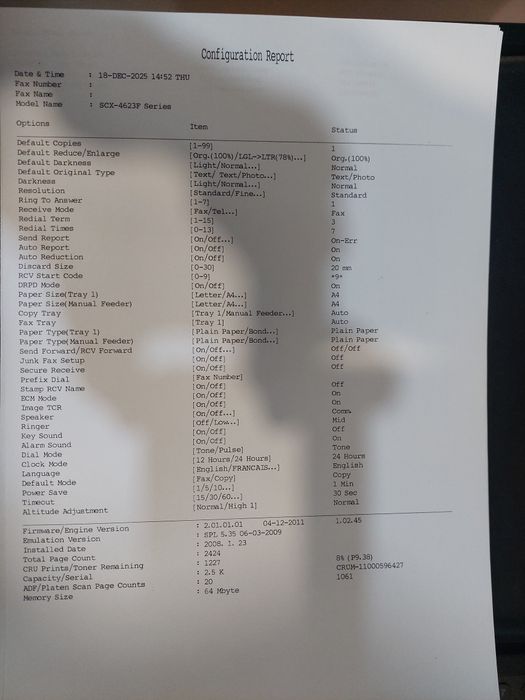 Multifunctional,  imprimanta Samsung SCX 4623F