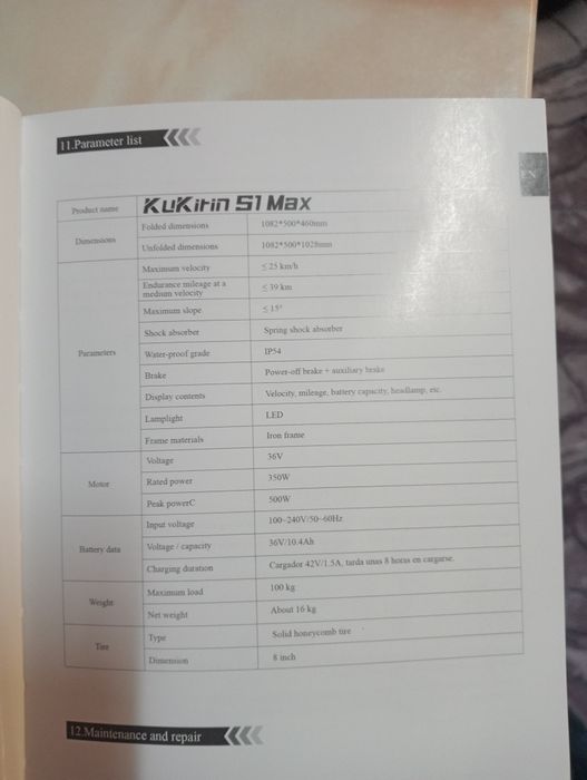 Kukirin S1 max trotinetă electrică