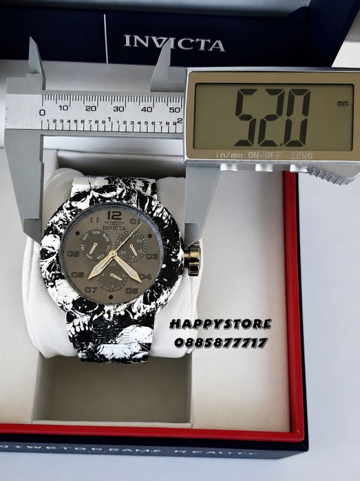 INVICTA Flux white/black 52 mm, Инвикта нов мъжки часовник