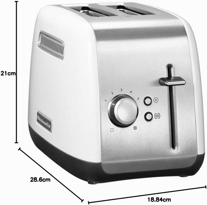 Тостер KitchenAid Classic с 2 отделения, 1.8 кг, бял [Енергиен клас A]