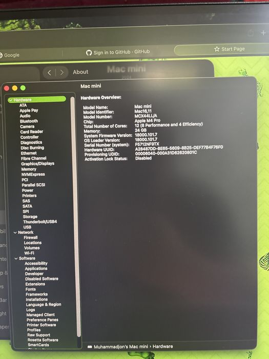 Mac mini M4 pro 24/512