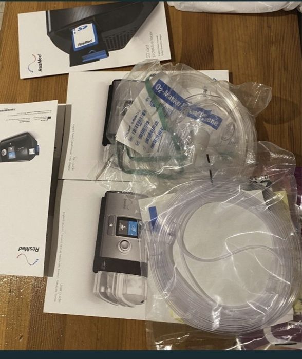 Апарат сънна апнея ResMed 150 в гаранция със маска и всички аксесоари