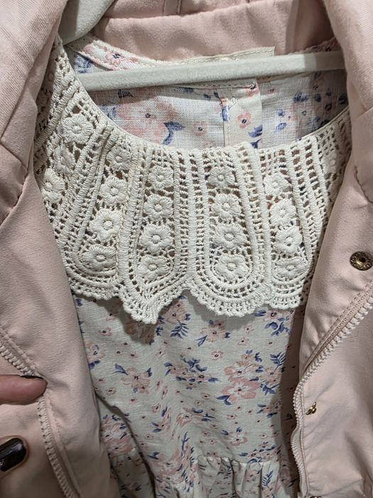 Комплект официална рокля и дълго яке 10 -11 г