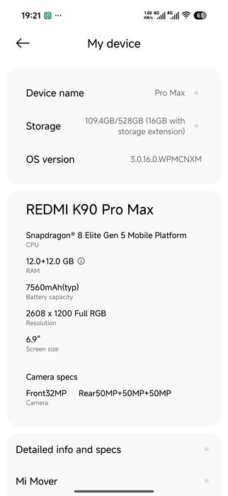 Redmi k90 pro max 12/512