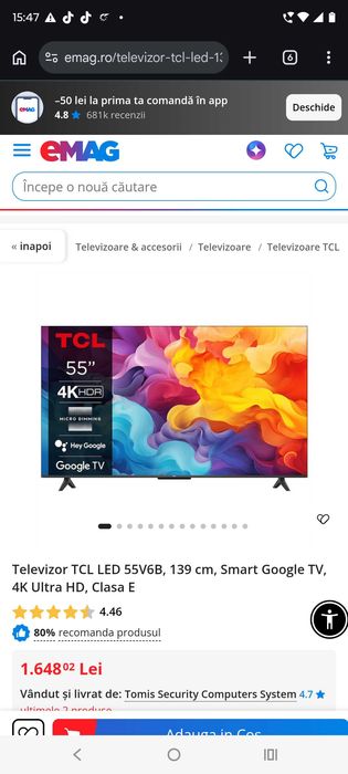 TV Smart încă în garanție 1200lei negociabil