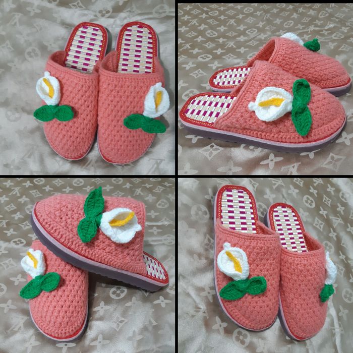 Вязаные тапочки))