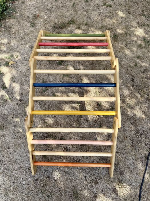 Пиклер дървен триъгълник 4 части Монтесори - като нов