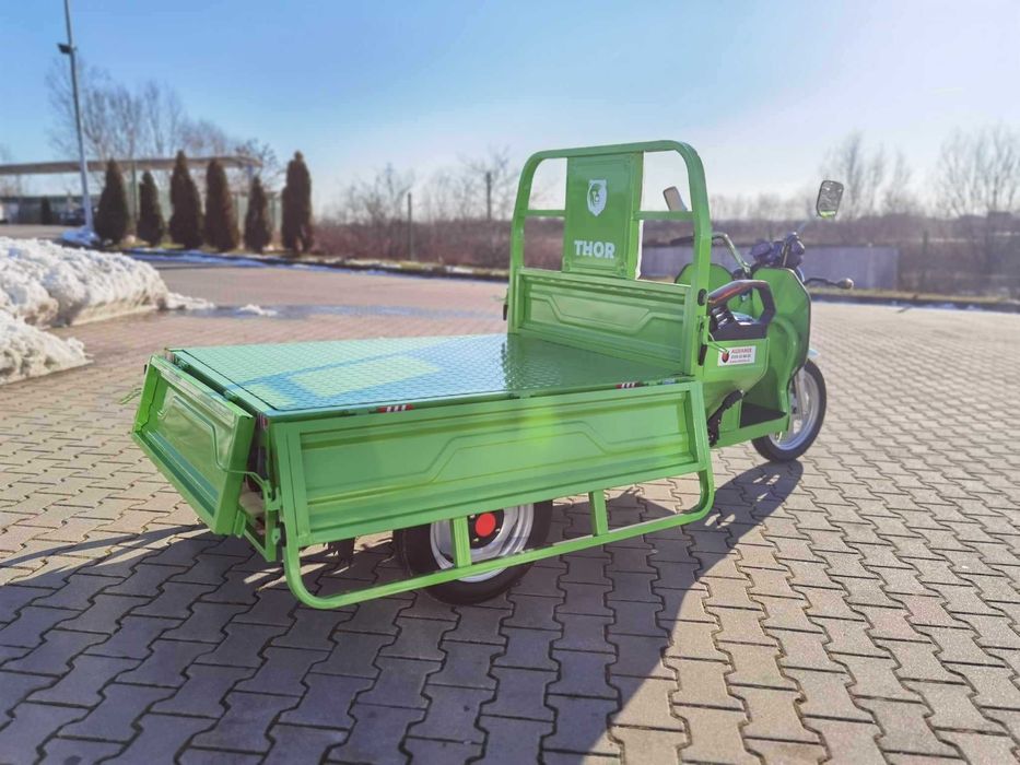 Thor STAR VERDE nou triciclu electric cu bena Agramix 1200W Targu
