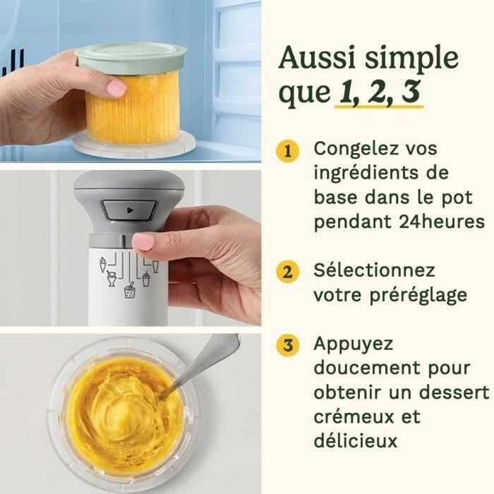 ПРОМО Нова 2г Гаранция Машина за Сладолед Cuisinart ICEFD10E Бял Пластмаса 3 х 240мл