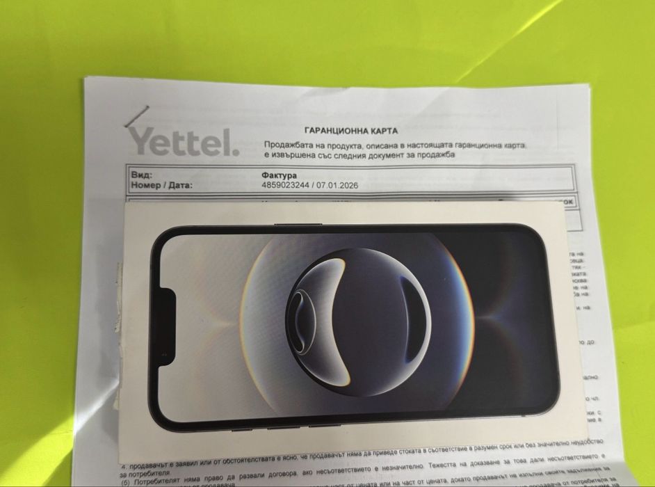 ЗАПЕЧАТАН 128GB iPhone 16e Гаранция Yettel 2029г. 16 e Black