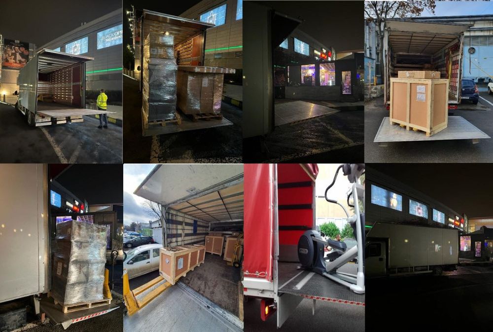 Transport marfa, Lift hidraulic si liza, marfa paletizată