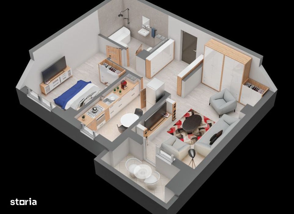 Apartament 2 camere intabulat,bloc nou,parcare-Lidl Dacia Cod:160242