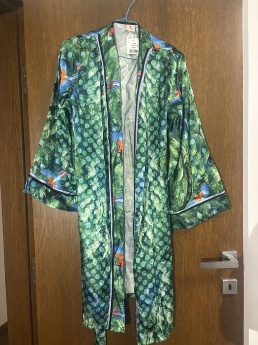 Сатенен комплект пижама и кимоно