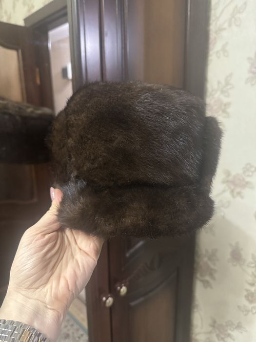 Норковая шапка мужская.