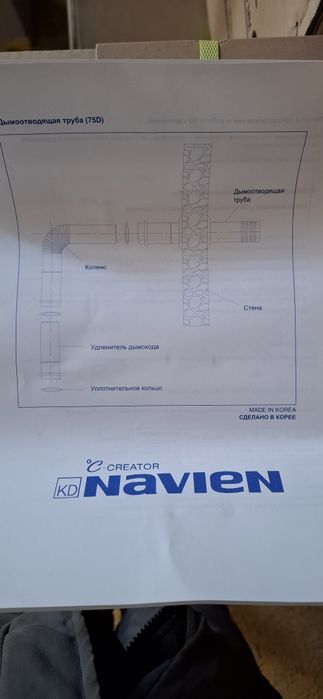Дымоход составной д.75