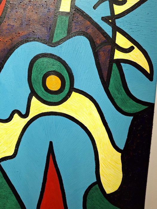 ,,Тих бял Дунав ",акрил върху платно,120см х 120см, оригинал