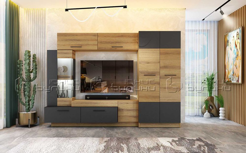 Секция Форте Дъб Евок/ Графит