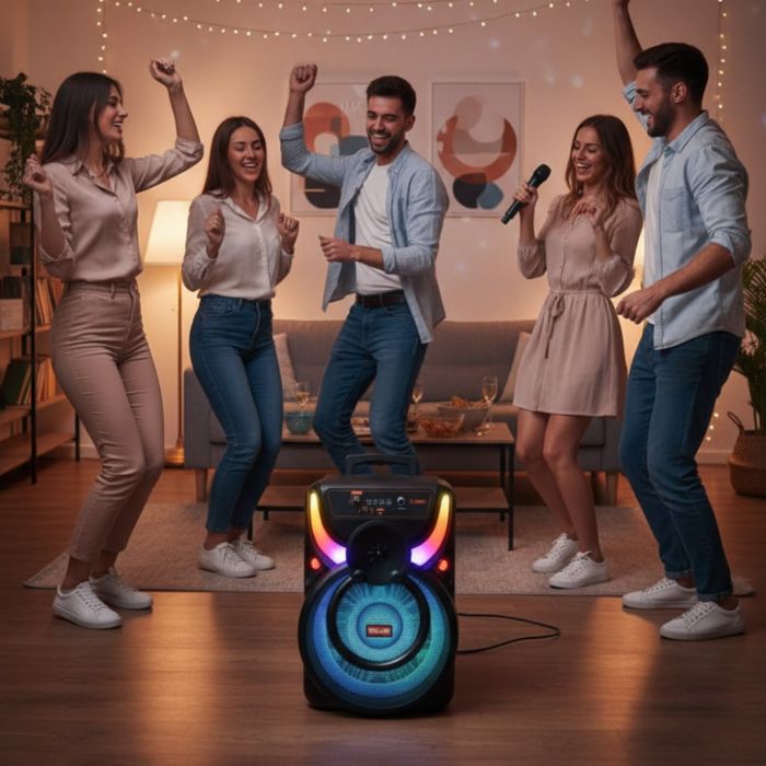 Преносима акумулаторна тонколона -8.5 инча  Bluetooth караоке