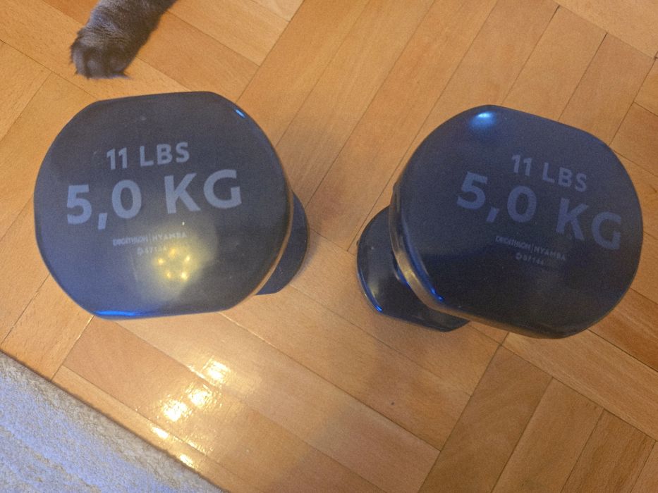 Gantere 2buc x 5kg, Decathlon