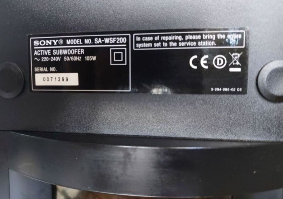 Sistem audio sony sa-wsf200, Sonorizare deosebită