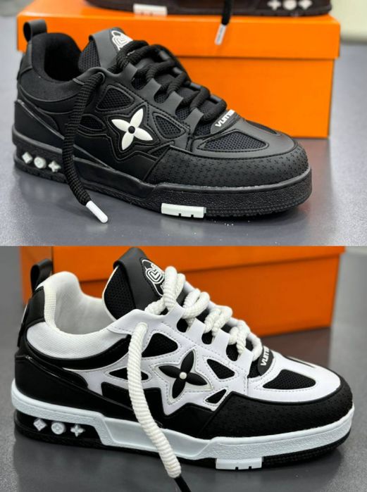 Мъжки сникърси обувки цветове черни и бели