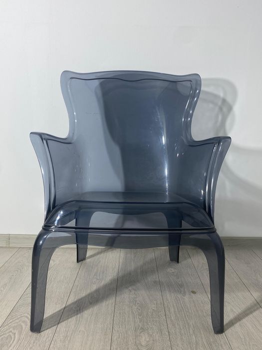 6 Buc. Fotoliu din Plastic în Stil Baroc, Scaun cu Brațe