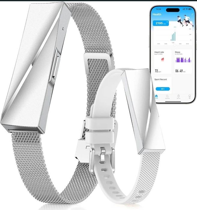 Brățară de fitness iSo Tech, smart fitness tracker elegant, monitor de activitate și somn 24/7, baterie 15 zile