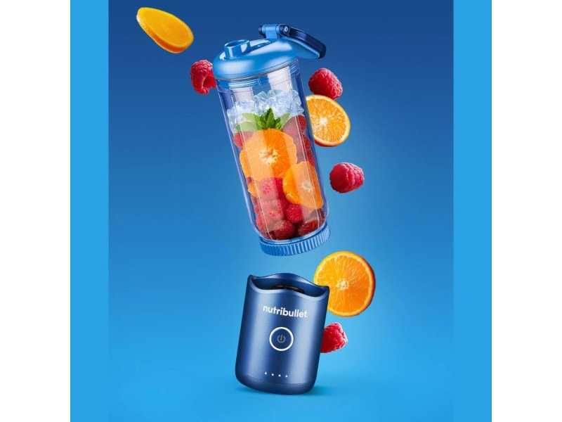 Компактен Преносим Блендер за Смутита и Напитки NutriBullet Flex NBP013BL 590 мл, Син