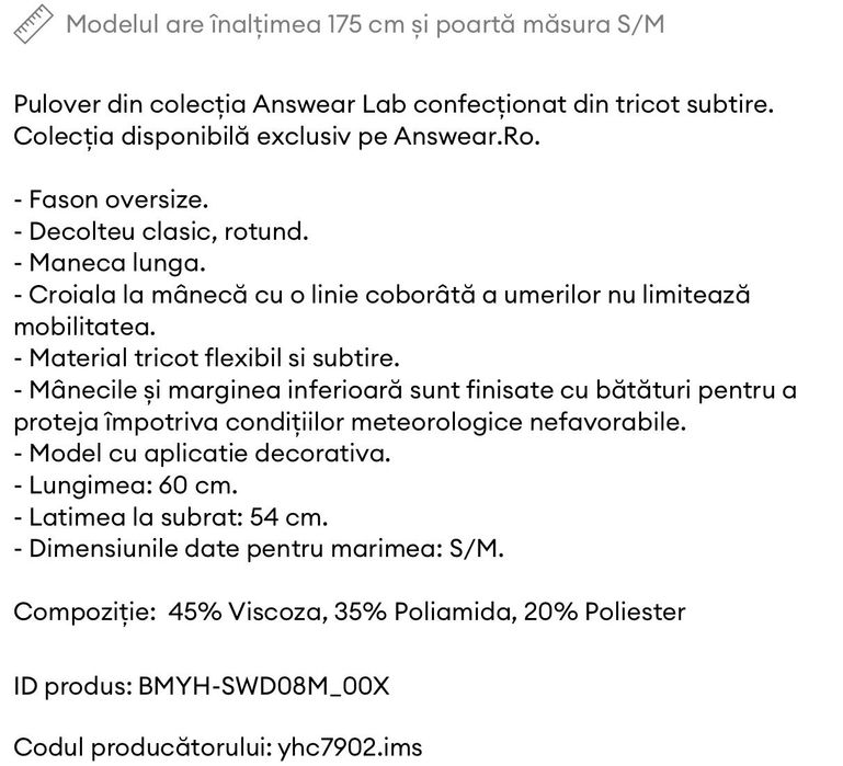 Pulover nou damă Answear