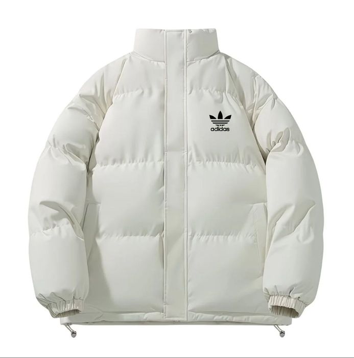 Куртка для зимы Adidas черного, белого и серого цвета