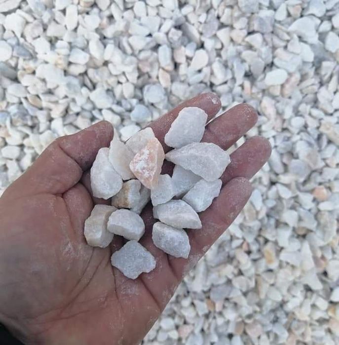 Piatra decorativa marmura alba la  sac de 50 kg