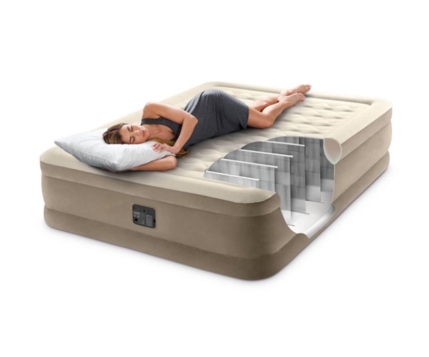 Надуваем матрак с вградена помпа INTEX Ultra Plush, 152 х 203 х 46 см