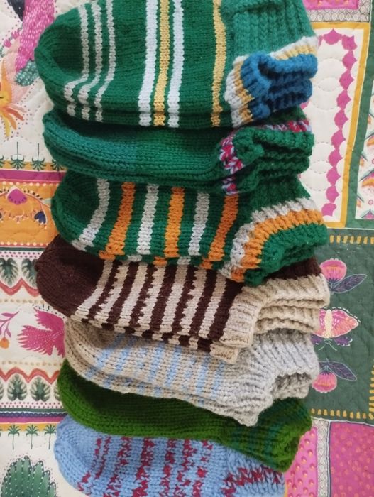 Носки вязанные теплые