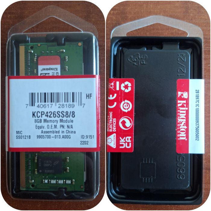 Kingston 8GB Memory Module, DDR4