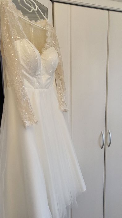 Rochie mireasă baby doll mărimea S-M