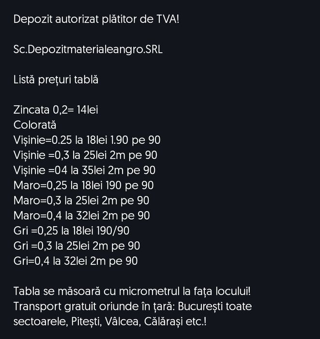 tabla cutata vopsita