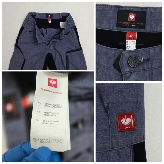 Pantaloni salopeta Engelbert Strauss Enjoy Work Stretch, Nr. 32 sau XS/S, pe gri albastrui sau negru