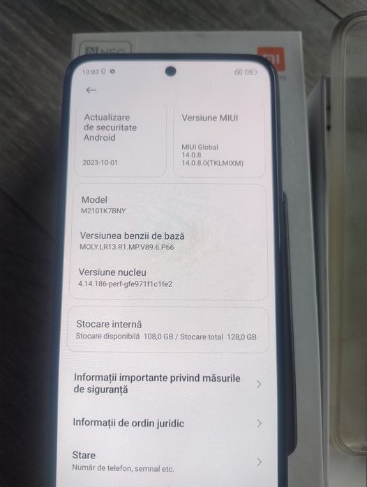 Vand Xiaomi note 10S