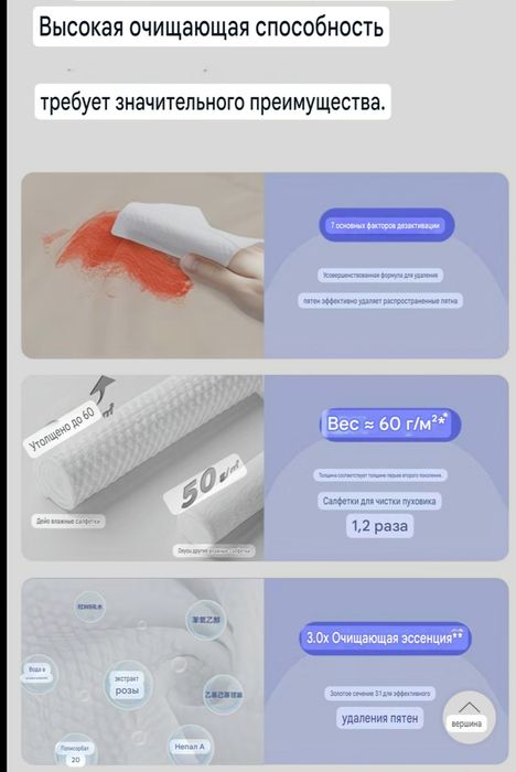 Очищающие салфетки для курток