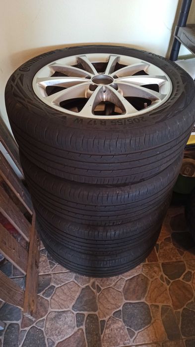 Jante (+ cauciucuri vara) Mercedes A180 originale 205/55/17