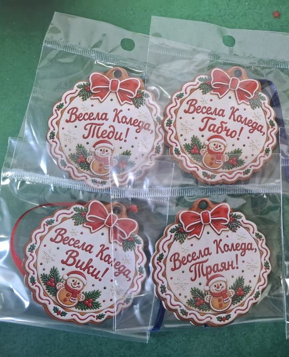 Персонализирани коледни играчки тип бисквитка