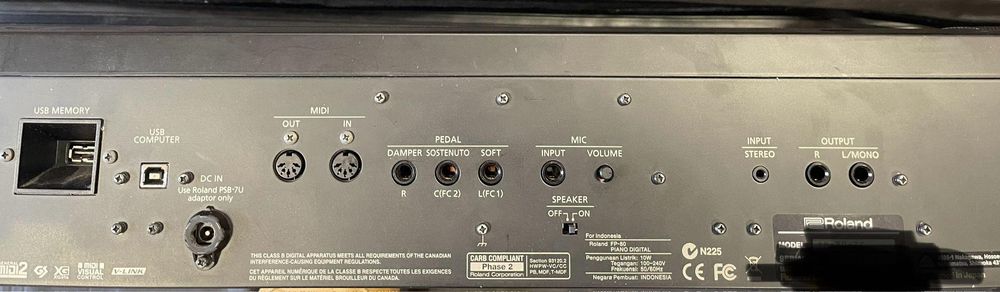 Pian Digital Roland FP 80 cu husa transport -A-