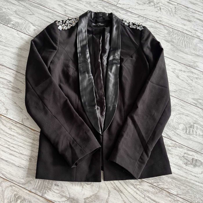 Miss Selfridge черно сако с камъни и шипове